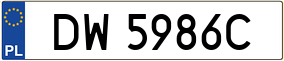 Trailer License Plate